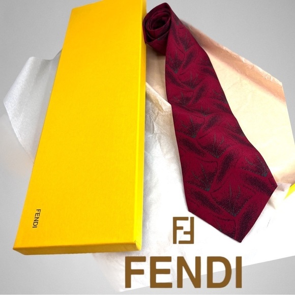 Fendi Other - FENDI Stunning Red Silk Tie w/ Box